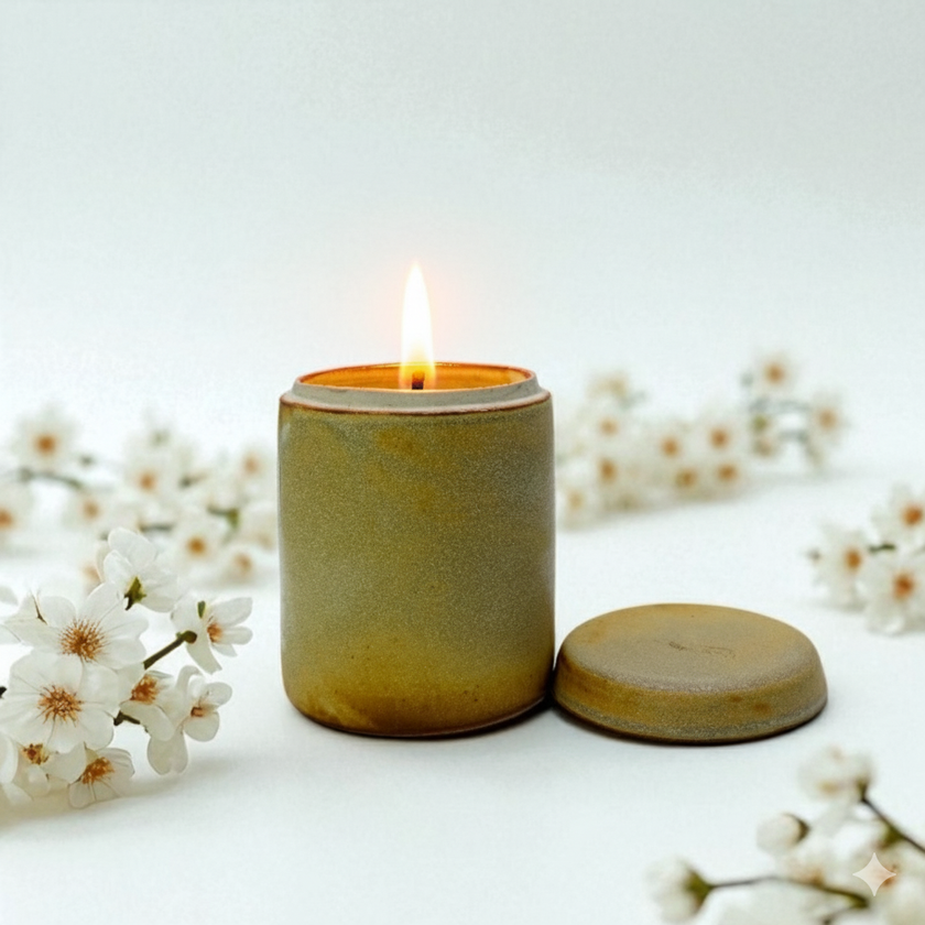 Morning Flower Artisanal Scented Soy Candle Pot - Signature Blend