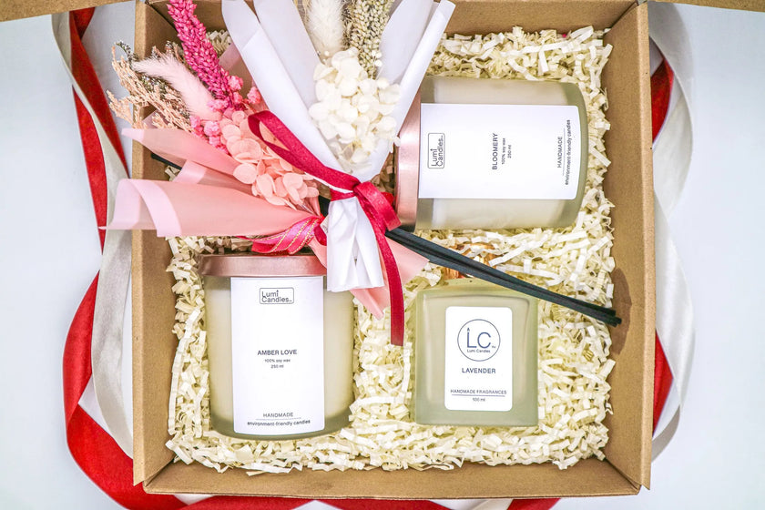 2 LUMIs with Reed Diffuser + Dried Flowers Bundle Package B