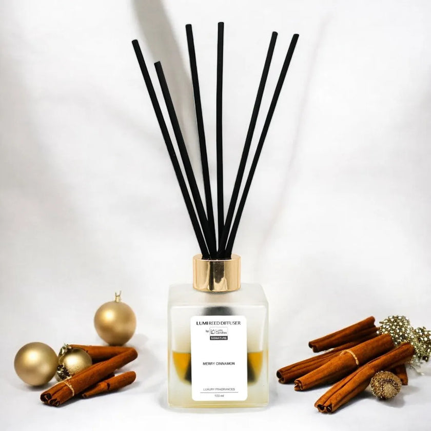 Merry Cinnamon LUMI Reed Diffuser – Signature Blend Christmas Scent