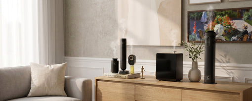 LUMI Electric Diffuser setup in a modern living room