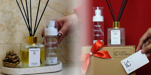 reed diffuser and room and linen spray christmas gift bundle