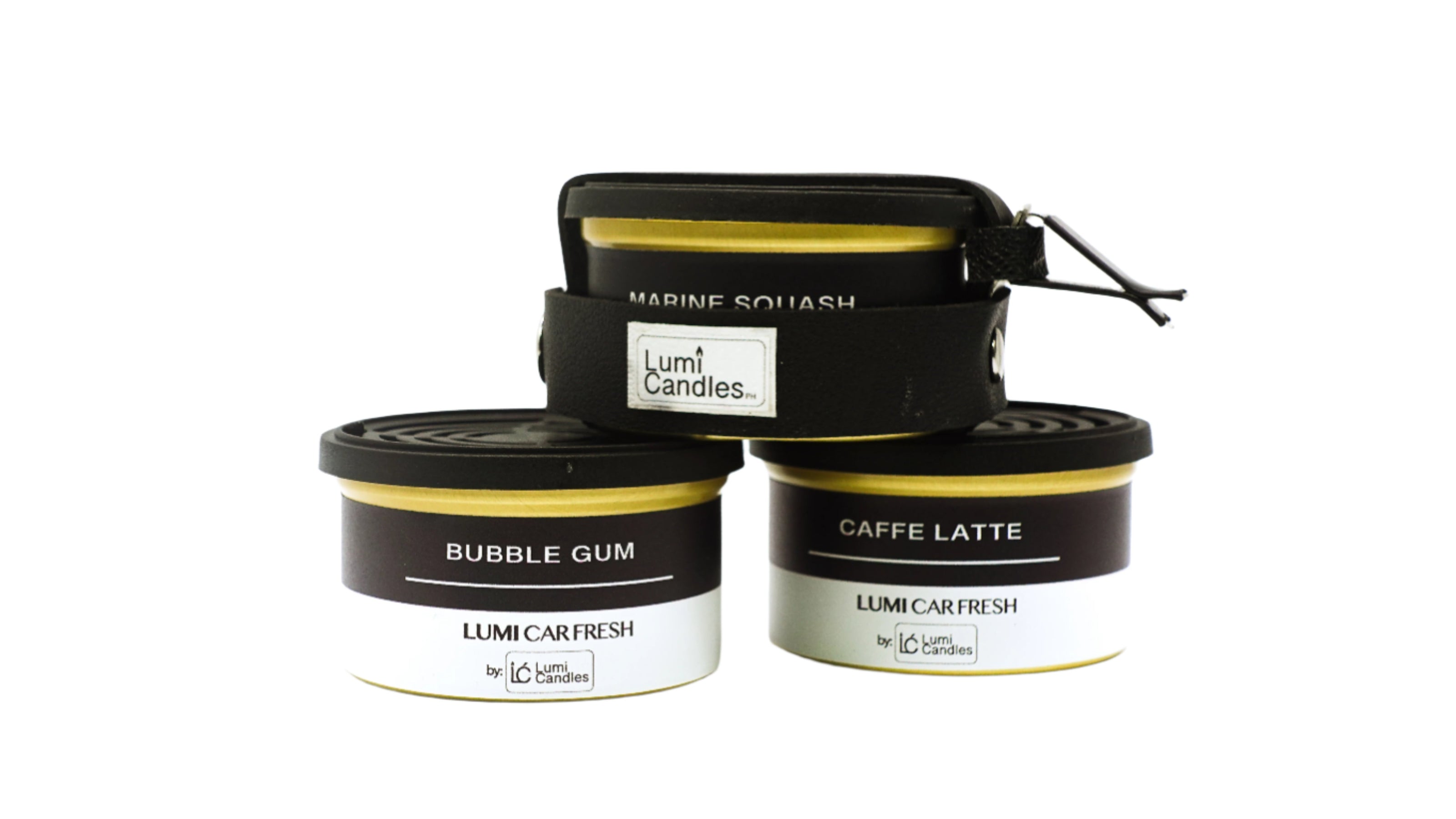 Three LUMI Car Fresheners with Free Holder Gift Bundle
