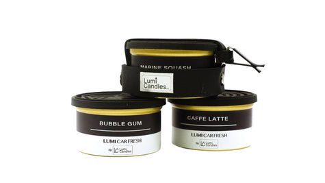 Three LUMI Car Fresheners with Free Holder Gift Bundle