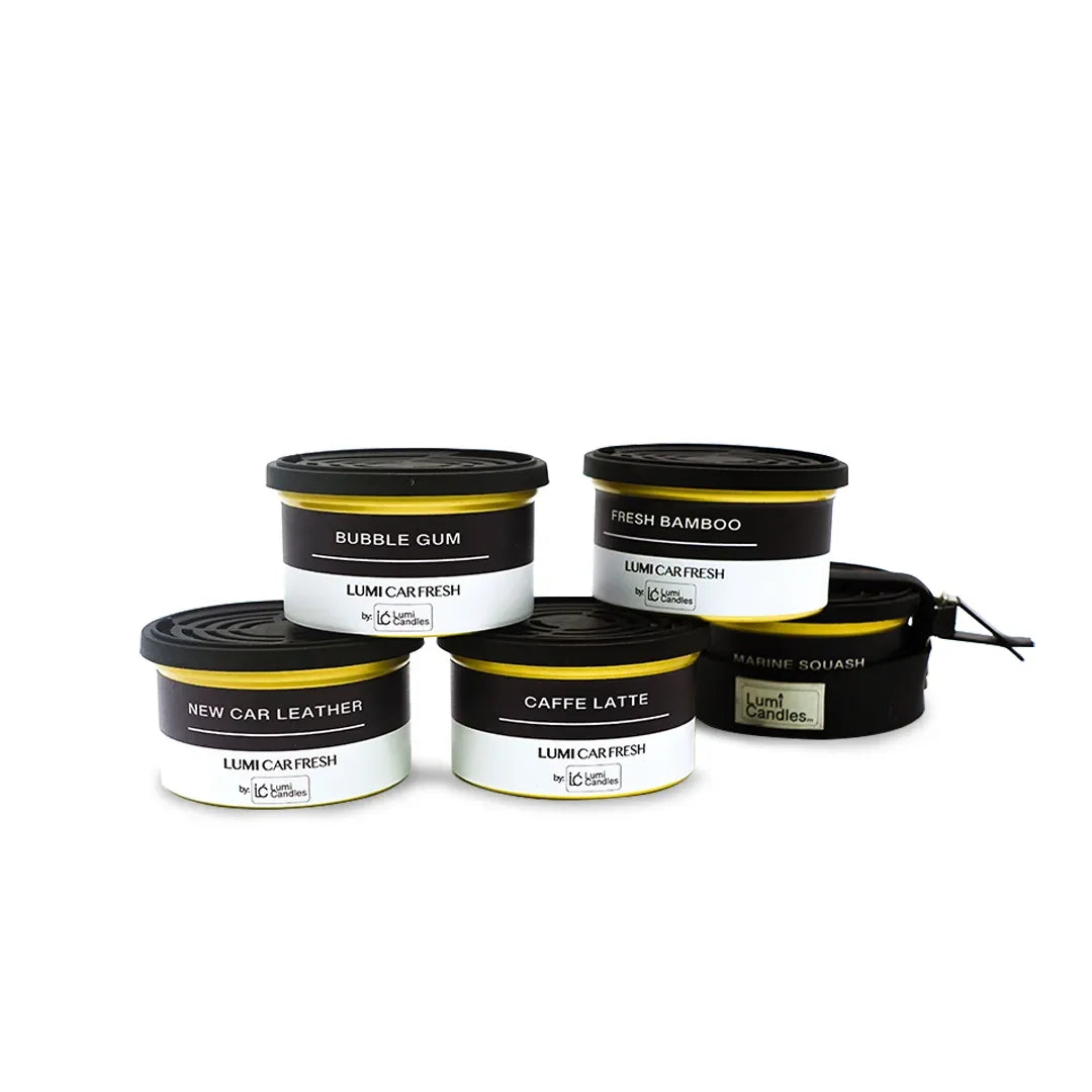 Five LUMI Car Fresheners with Free Holder Gift Bundle