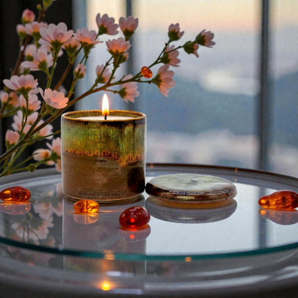 Amber Love Artisanal Scented Soy Candle Pot - Classic Blend