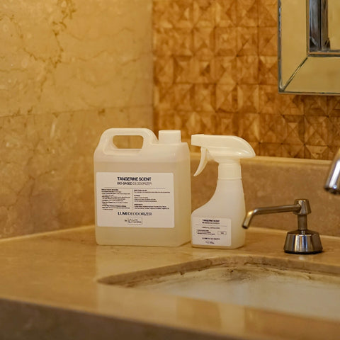 Deodorizer Spray (Citrus Tangerine Scented) with Refill Bundle