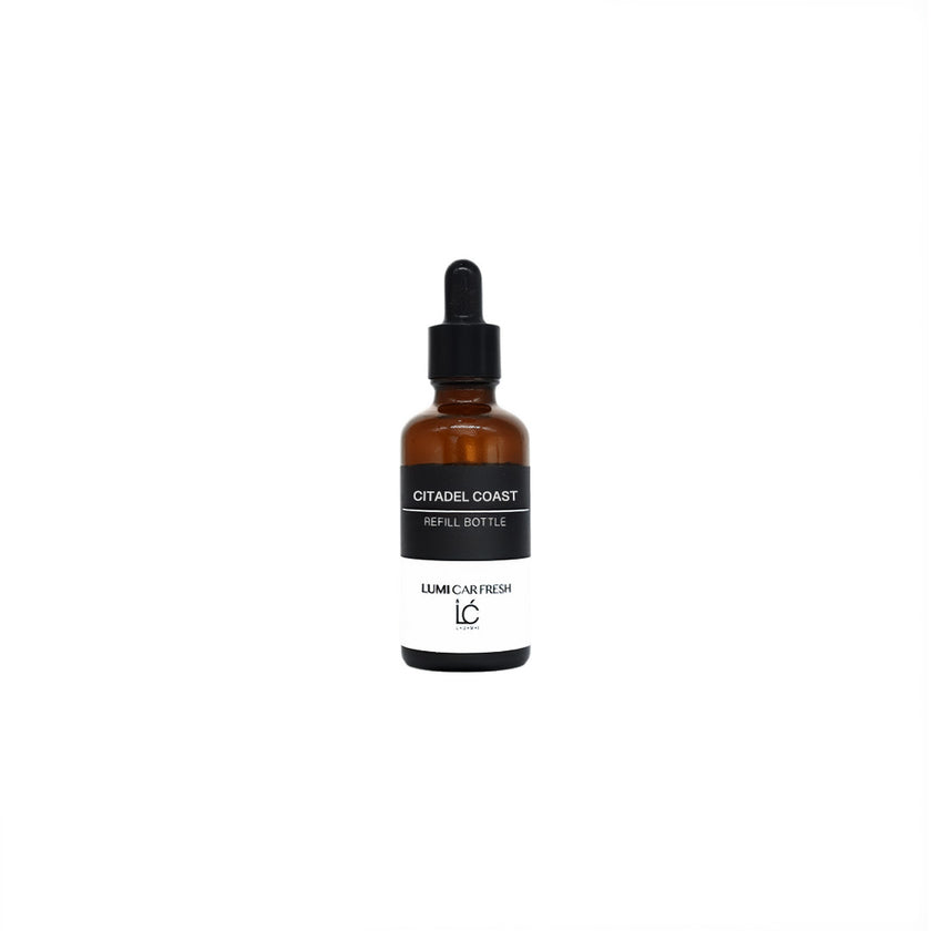Citadel Coast LUMI Car Freshener Refill oil bottle, capped, product shot on a plain background