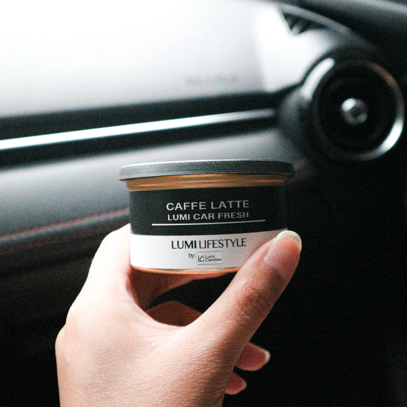 Caffe Latte LUMI Car Freshener with Holder