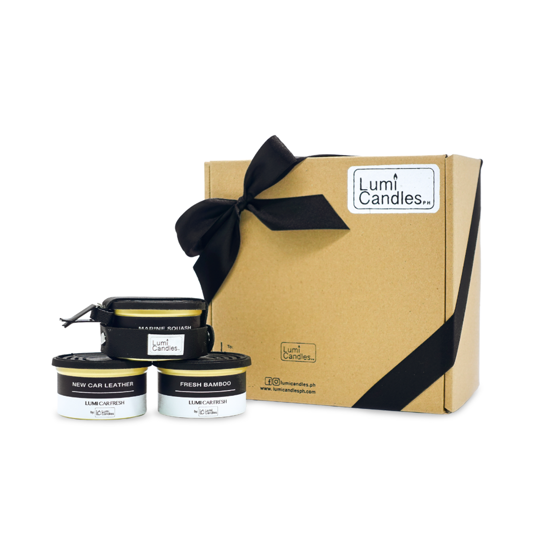 Three LUMI Car Fresheners with Free Holder Gift Bundle