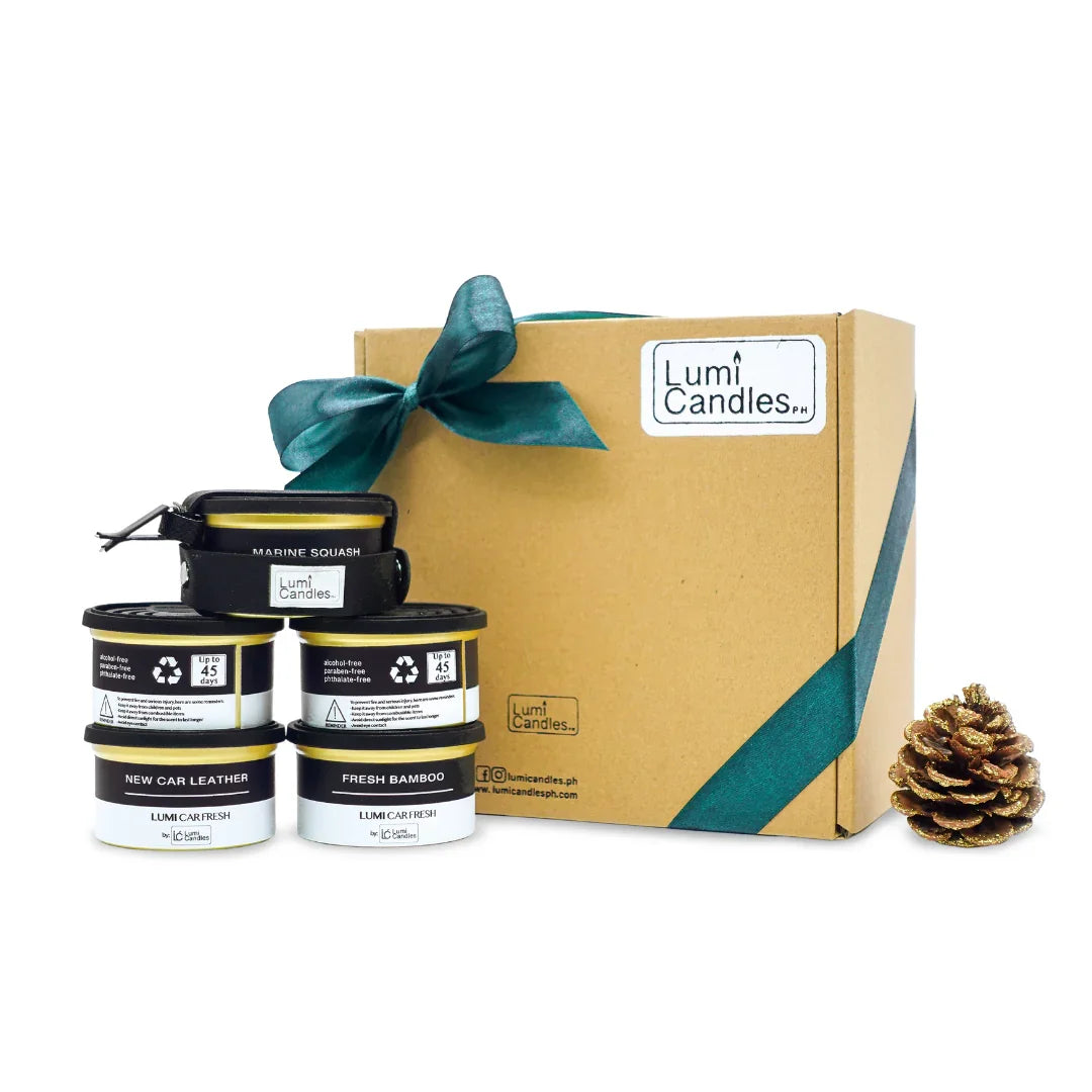 Five LUMI Car Fresheners with Free Holder Gift Bundle