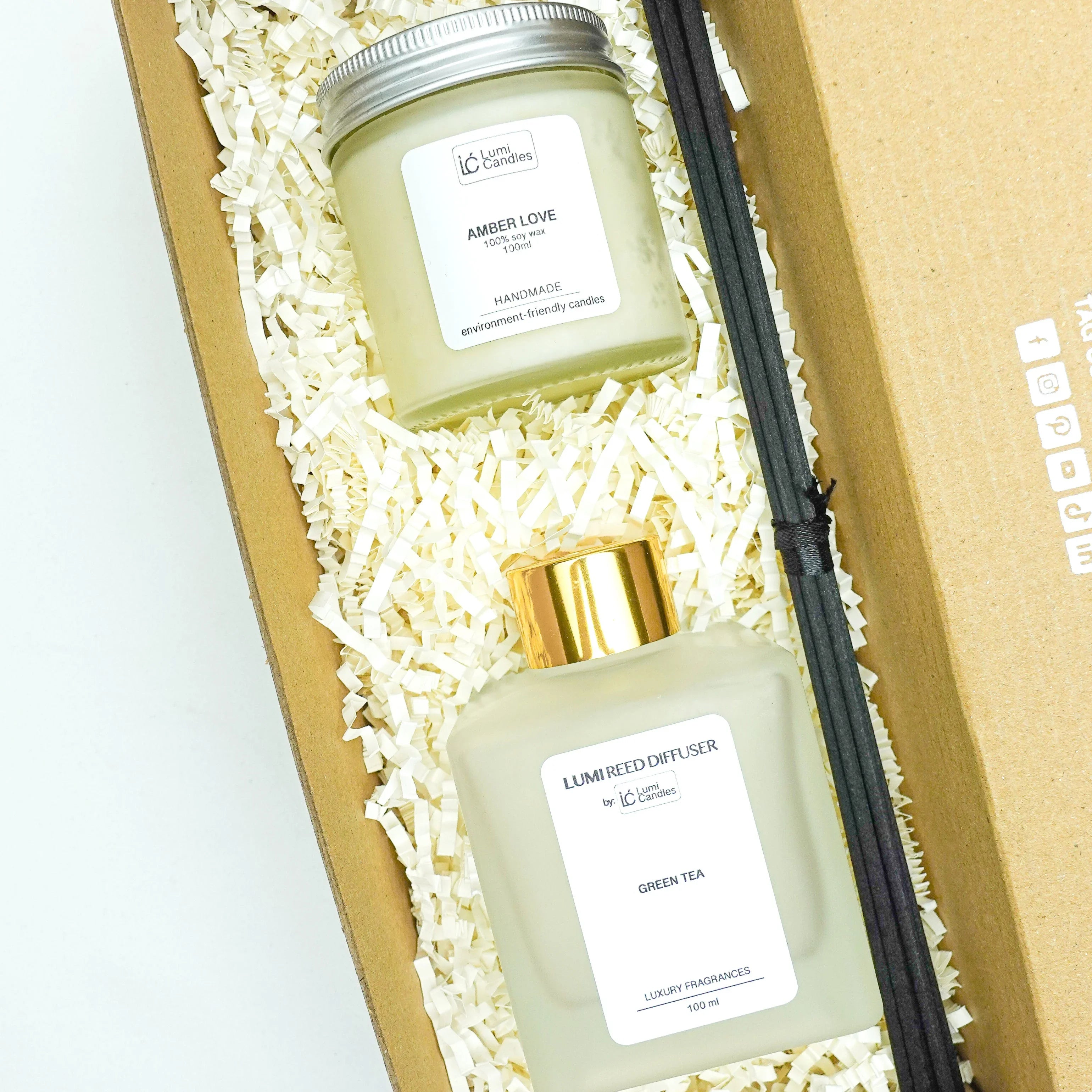 Tranquility Gift Set - Lumi Candle & Reed Diffuser Relaxation Bundle