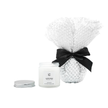Coffee Brew Scented Soy Candle (100ml) wrapped in eco-friendly Geami paper with a black ribbon