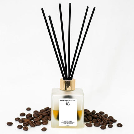 Coffee Brew LUMI Reed Diffuser scent profile illustration