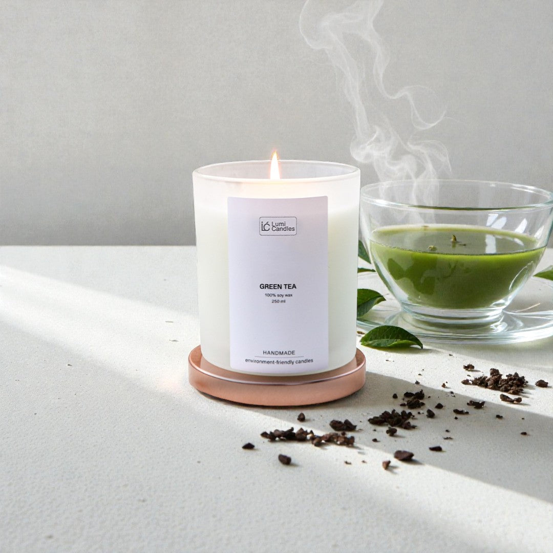 Green Tea Scented Soy Candle (250ml) - Classic Blend