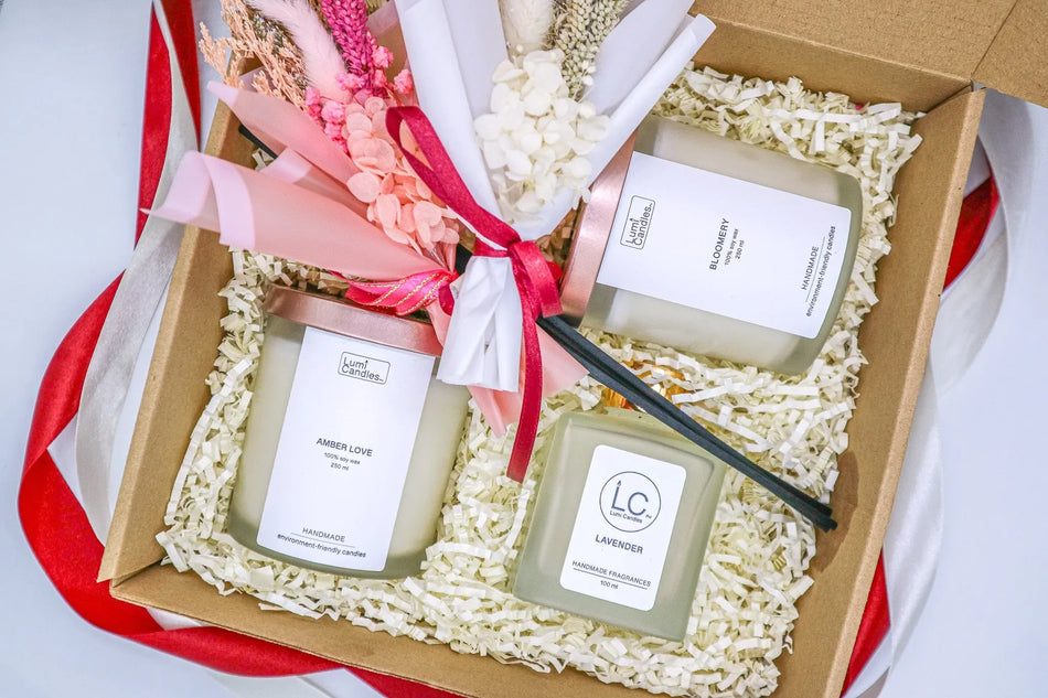 Wellness Ensemble Gift Set packaged in its kraft gift box, ready for gifting