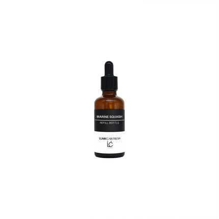 Marine Squash LUMI Car Freshener Refill oil bottle, capped, product shot on a plain background