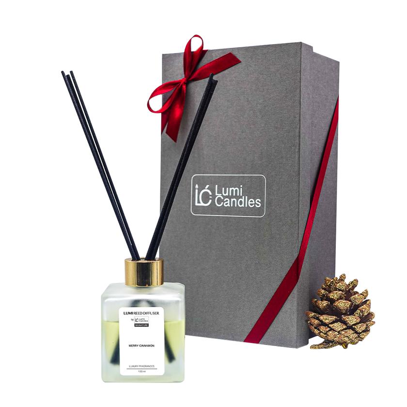 Merry Cinnamon LUMI Reed Diffuser – Signature Blend Christmas Scent