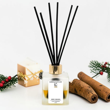 Merry Cinnamon LUMI Reed Diffuser scent profile illustration