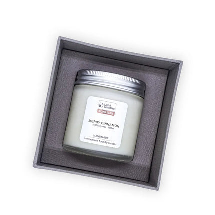 Merry Cinnamon Scented Soy Candle (100 ml) - Signature Blend Christmas Scent