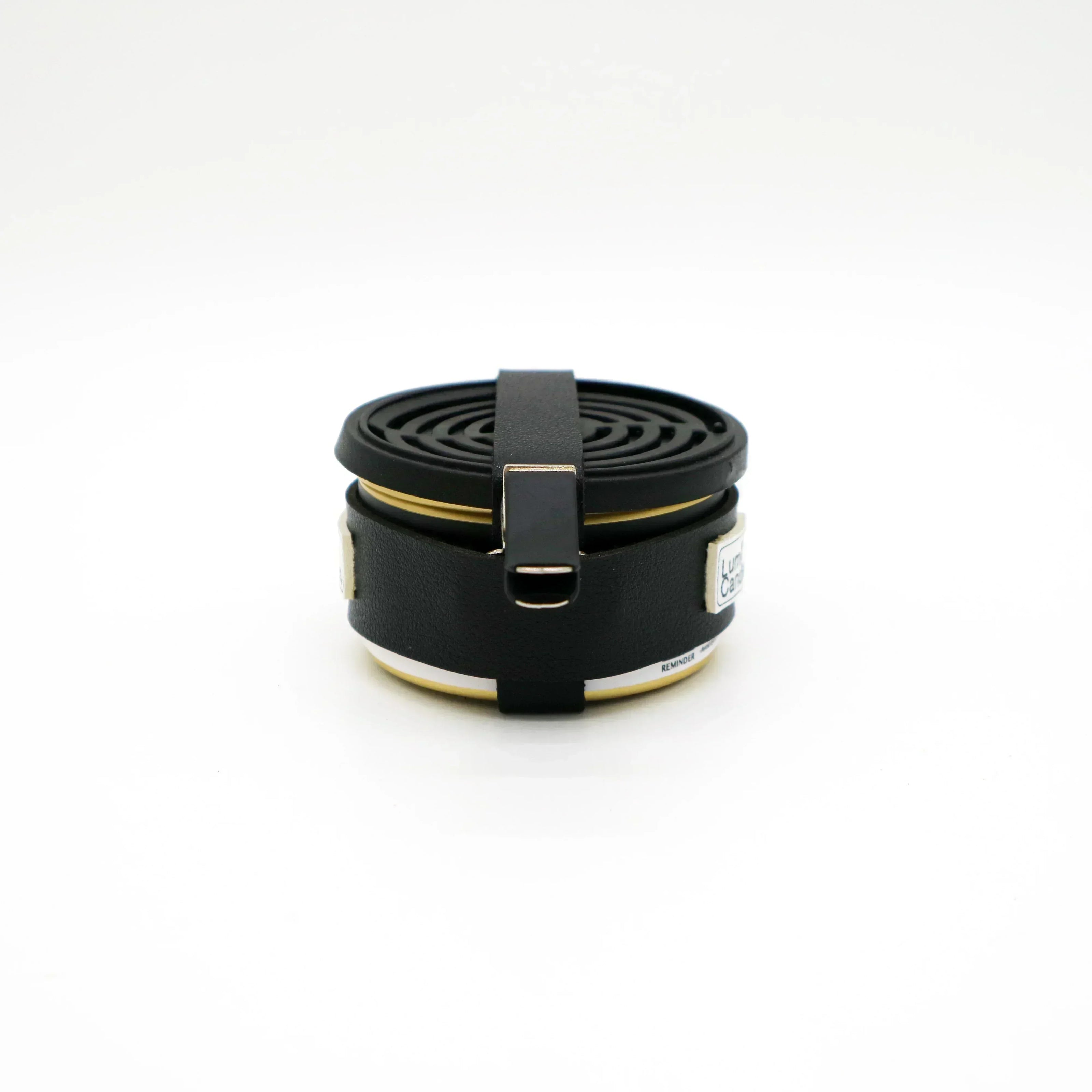 Side view of LUMI Car Freshener holder - spill-proof design for vehicles