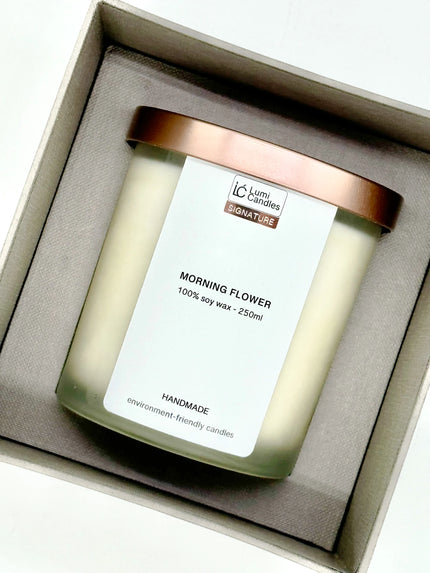 Morning Flower Scented Soy Candle (250 ml) – Signature Blend