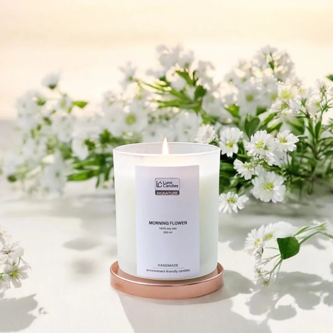 Morning Flower Scented Soy Candle (250ml) - Signature Blend Lumi Candle