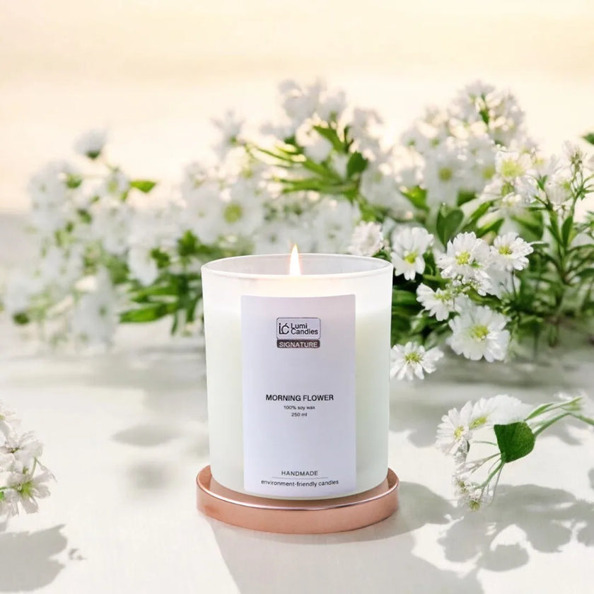 Morning Flower Scented Soy Candle (250 ml) – Signature Blend