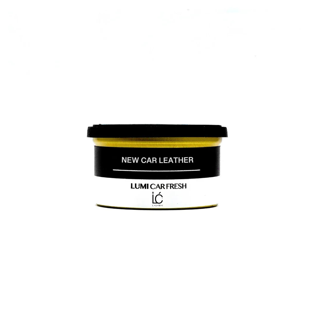 New Car Leather LUMI Car Freshener with Holder on its own, no packaging