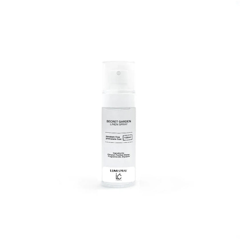 Secret Garden LUMI Room and Linen Spray (100ml) bottle on its own