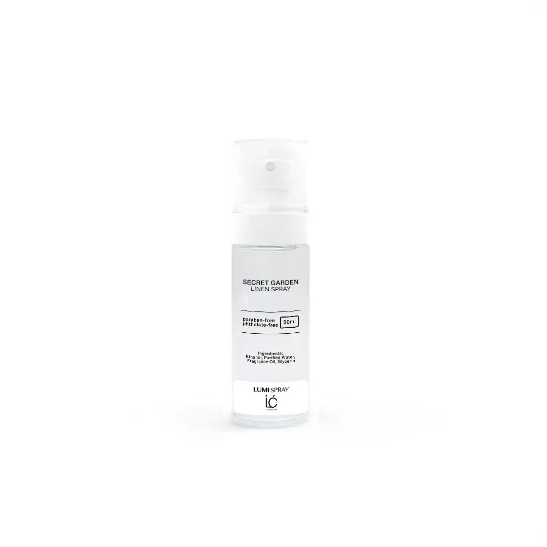 Secret Garden LUMI Room and Linen Spray (50ml) bottle on its own
