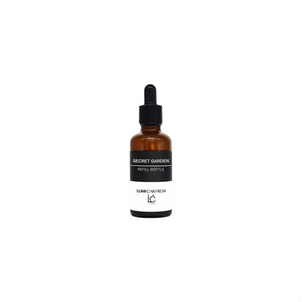 Secret Garden LUMI Car Freshener Refill oil bottle, capped, product shot on a plain background