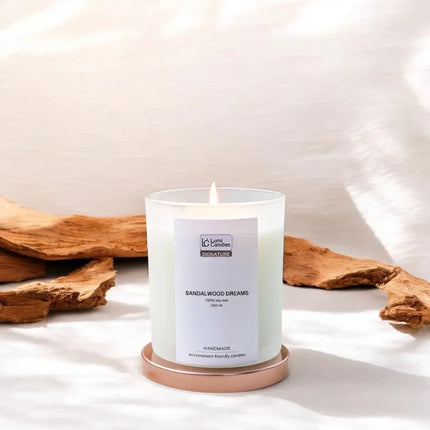 Sandalwood Dreams Scented Soy Candle (250 ml) – Signature Blend