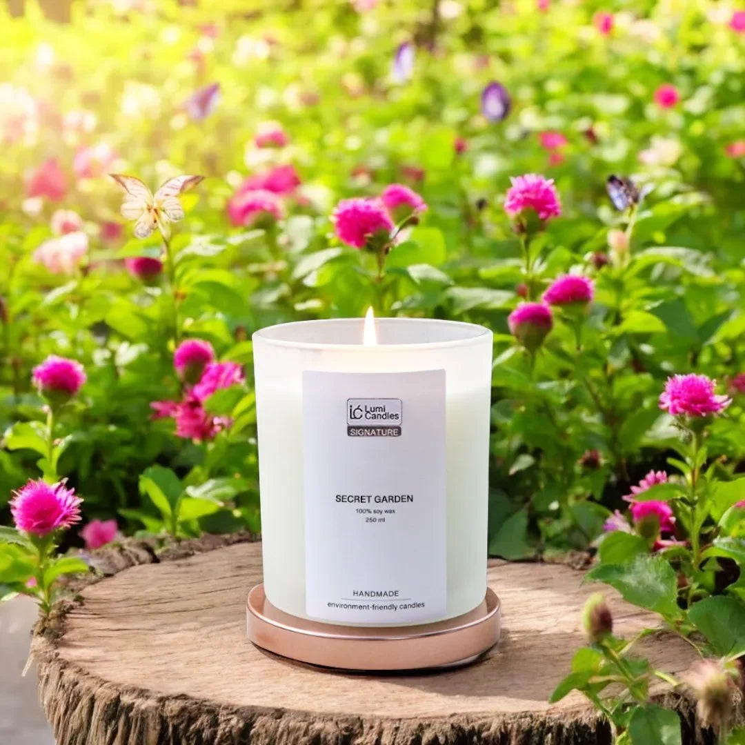 Secret Garden Scented Soy Candle (250ml) - Signature Blend