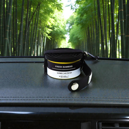 Lumi Car Freshener with Holder in the scent of Fresh Bamboo