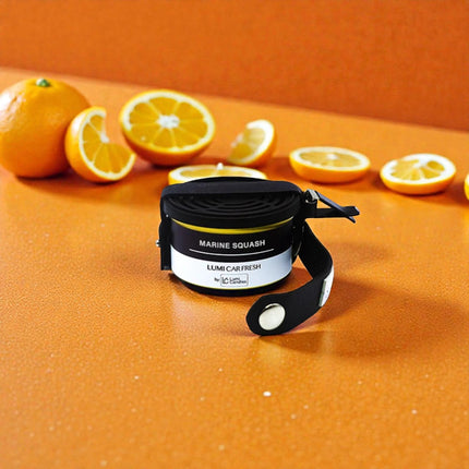 Lumi Car Freshener with Holder in the scent of Marine Squash