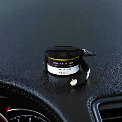 Lumi Car Freshener with Holder in the scent of New Car Leather 