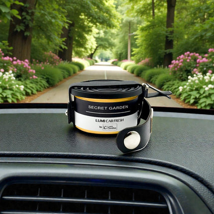 Lumi Car Freshener with Holder in the scent of Secret Garden