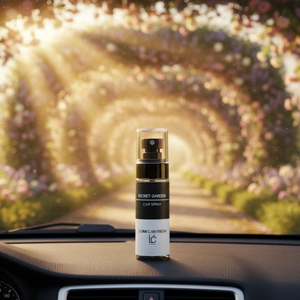 Lumi Candles New Car Spray in the scent of secret garden