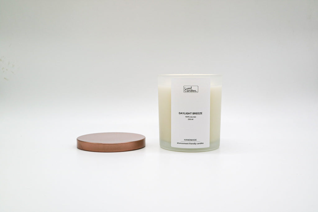 daylight breeze summer scented soy candle by lumi candles ph
