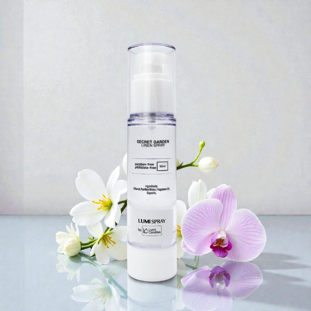 Lumi Candles Linen Spray 50 ml in Secret Garden scent