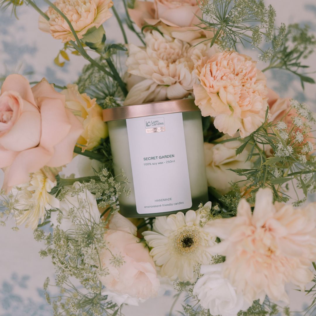 Lumi Candles PH Soy Signature Scented Candle in the Scent of Secret Garden