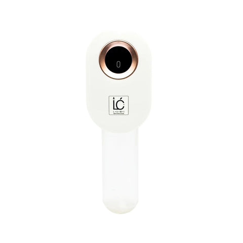 LUMI Plug-In Diffuser in White, close-up of the touchscreen display