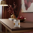 Pomegranate LUMI Reed Diffuser styled in a home lifestyle setting