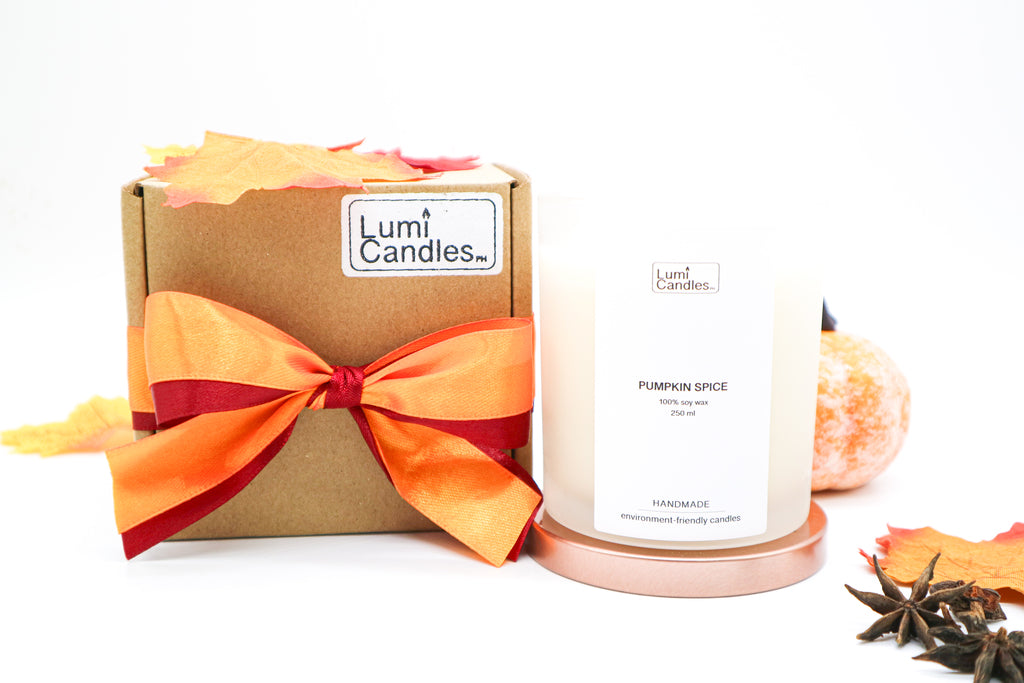 pumpkin spice candle by lumi candles ph 