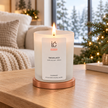 Snowflakes candle lifestyle photo