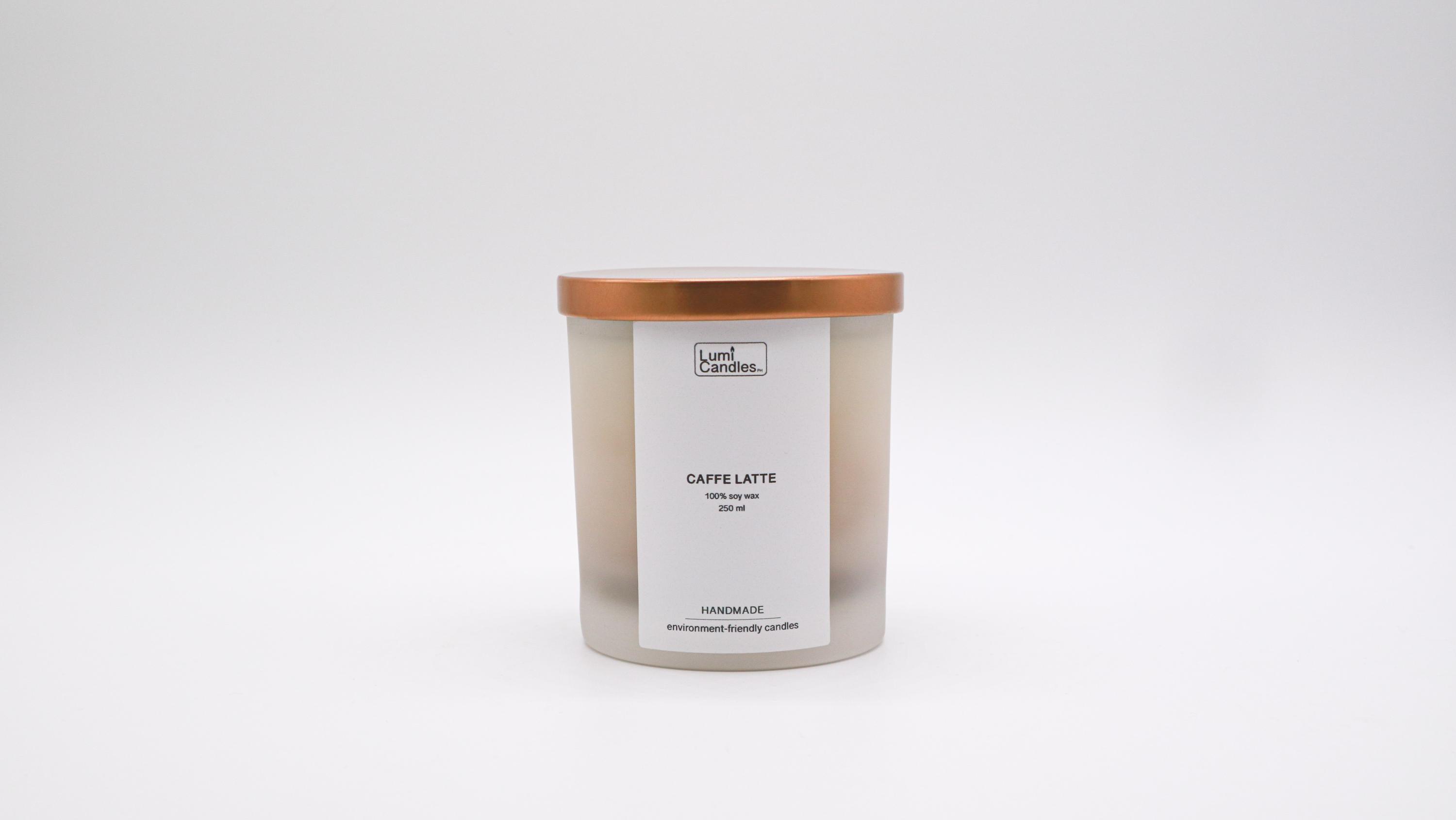 Caffe Latte LUMI scented candle at 250 ML by LUMI Candles PH
