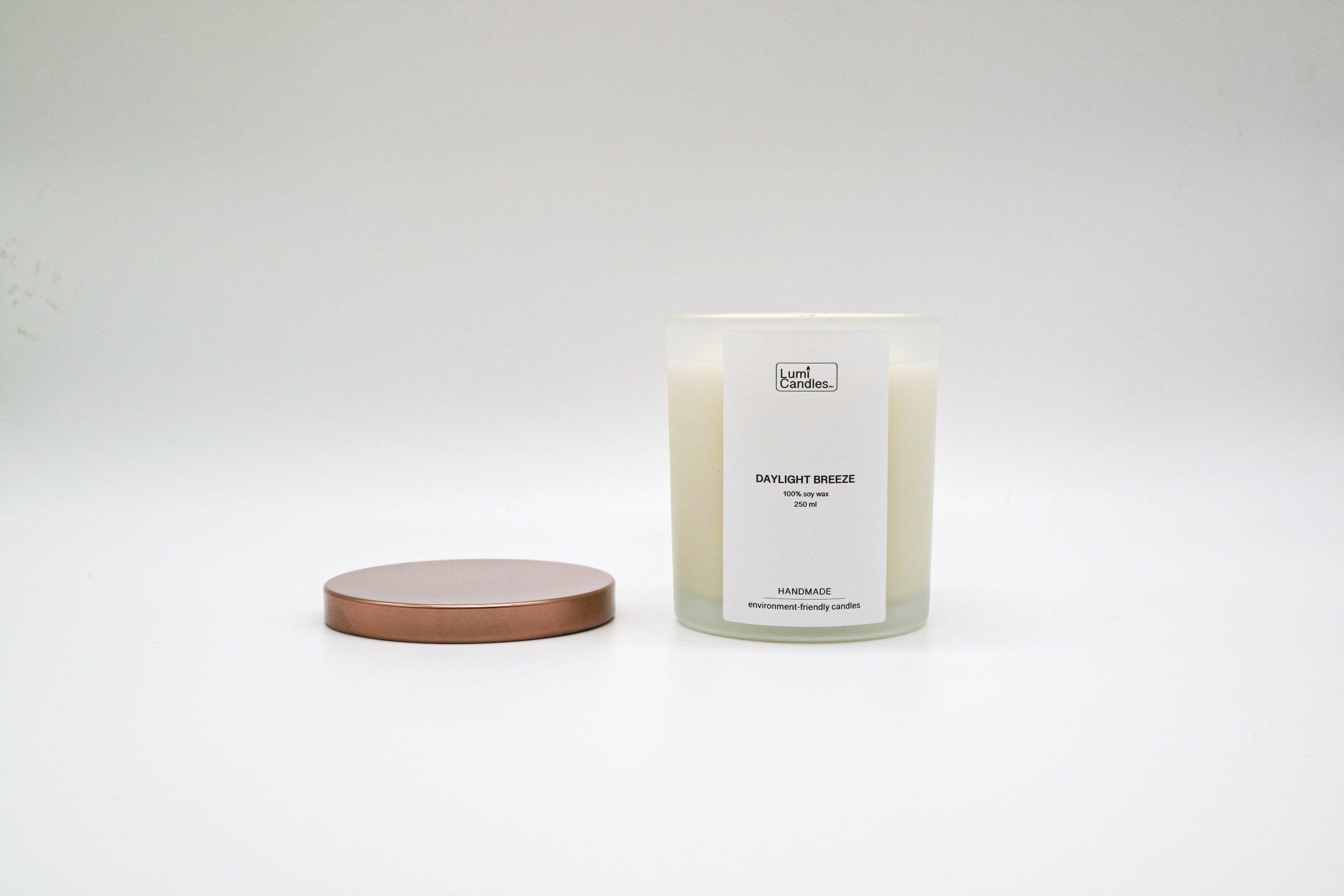 Daylight Breeze LUMI scented soy candle at 250 ML by LUMI Candles PH