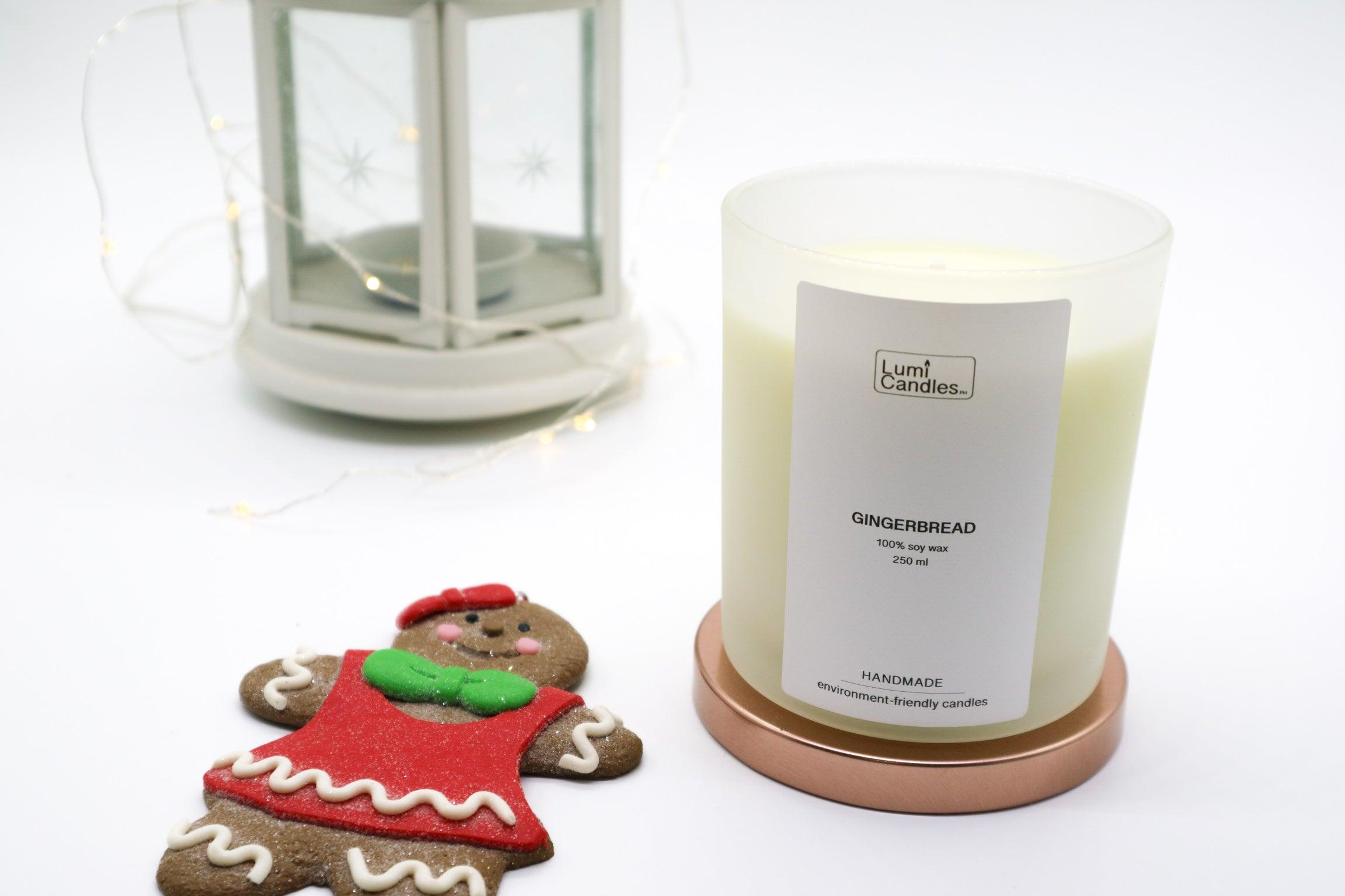 Gingerbread LUMI scented candles for Christmas  at 250 ML by LUMI Candles PH