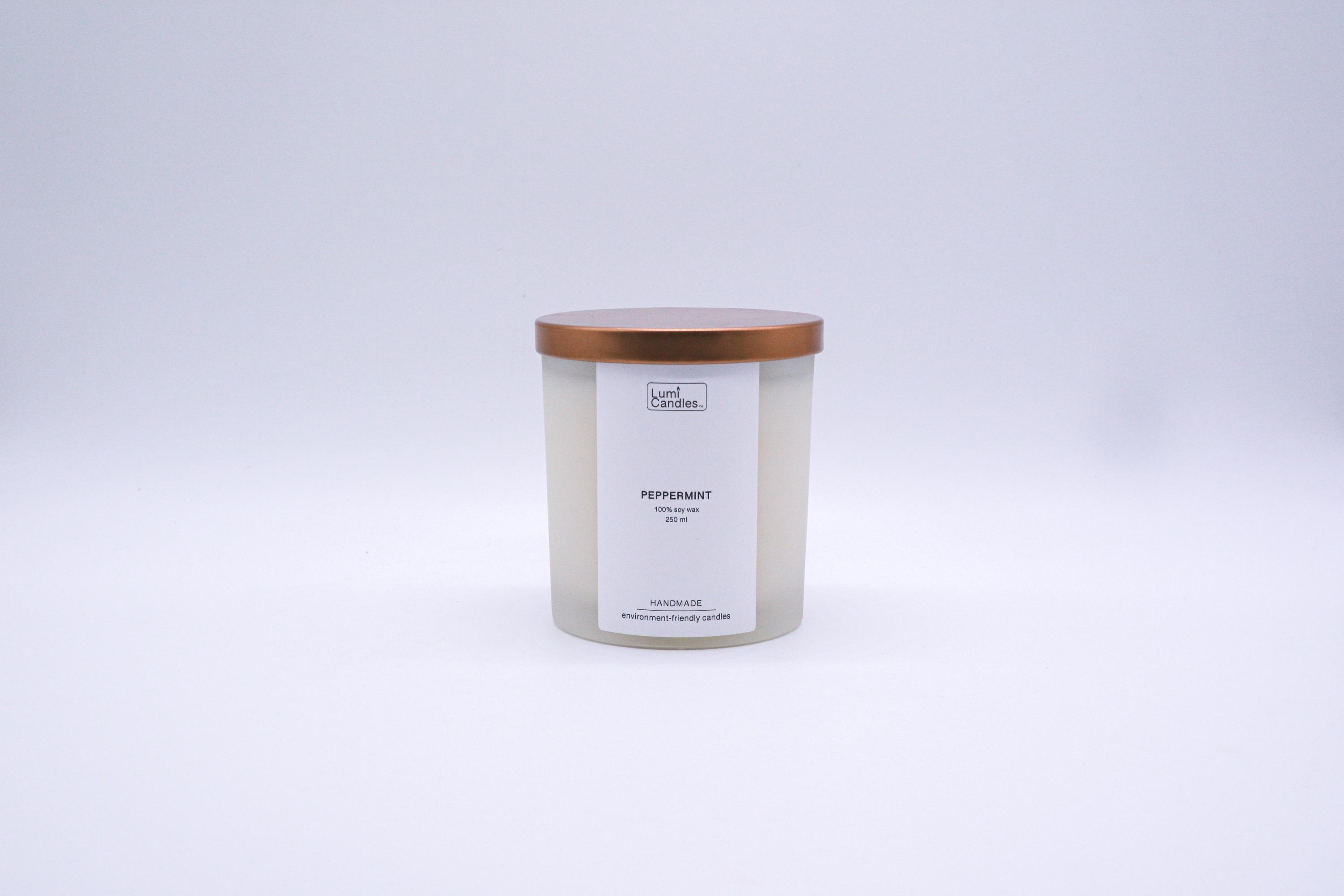 Peppermint LUMI scented candle at 250 ML by LUMI Candles PH