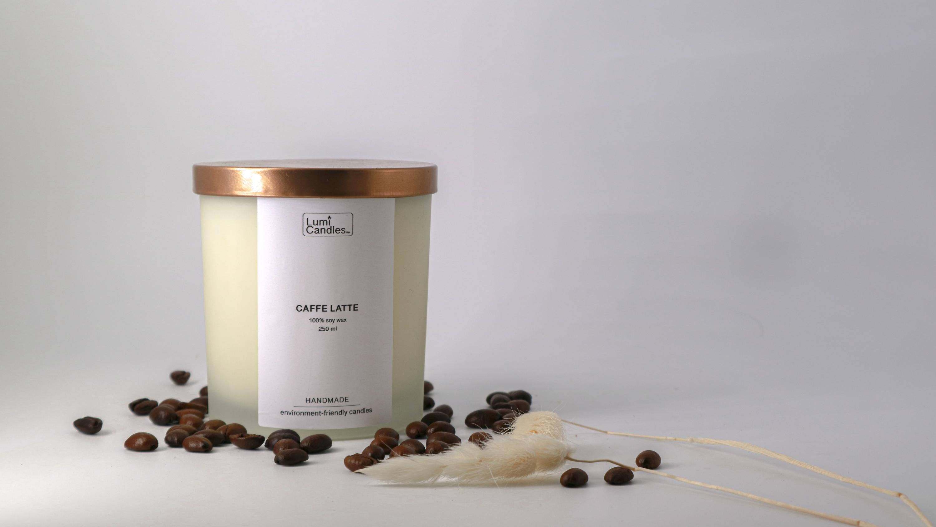 (Holiday Gifts min. 4pcs) Caffe Latte Scented Soy Candle 250ml